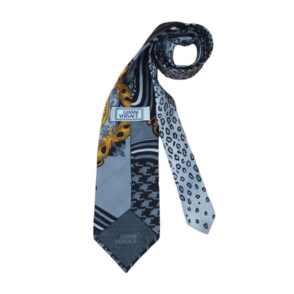 Gianni Versace Gray Multi Patterned With Medusa S… - image 3